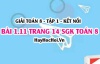 Bài 1.11 SGK Toán 8 tập 1 Kết nối tri thức